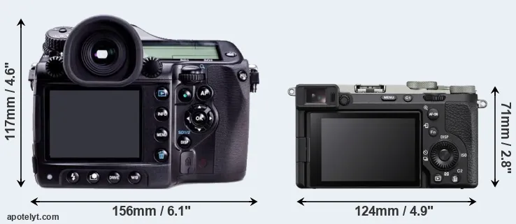 Comparison 645D or A7C II rear