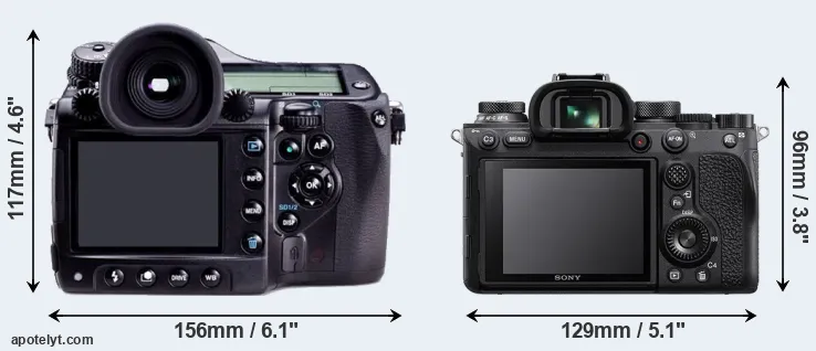 Comparison 645D or A9 II rear