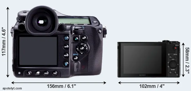 Comparison 645D or HX90V rear