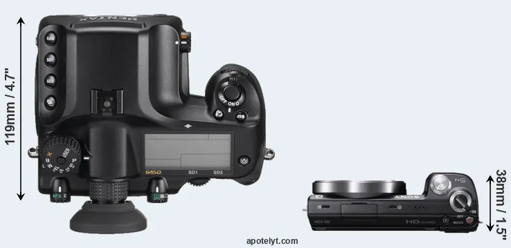 Compare 645D versus NEX-5N top