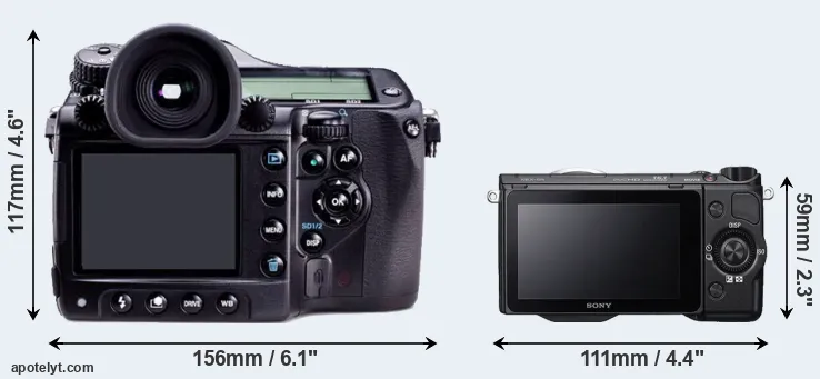 Comparison 645D or NEX-5R rear