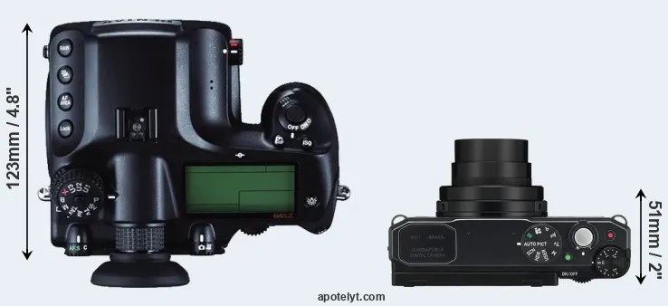 Compare 645Z versus MX-1 top