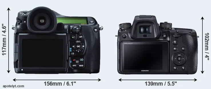 Comparison 645Z or NX1 rear