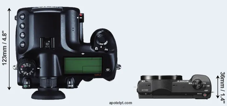 Compare 645Z versus A5100 top
