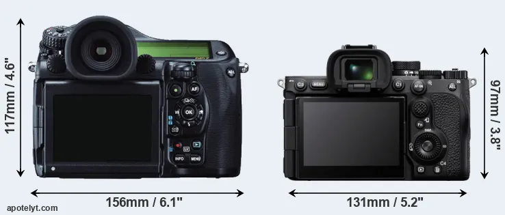 Comparison 645Z or A7R V rear