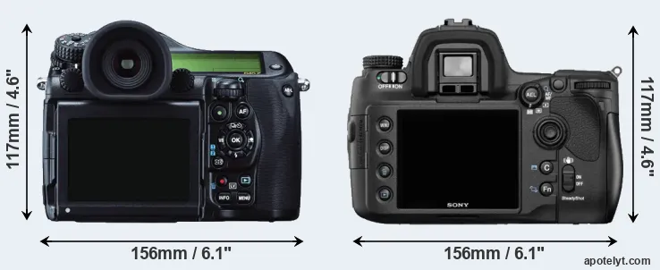 Comparison 645Z or A850 rear