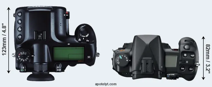 Compare 645Z versus A850 top