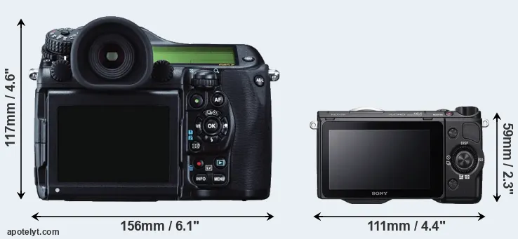 Comparison 645Z or NEX-5R rear