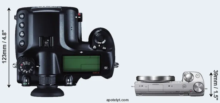 Compare 645Z versus NEX-5T top