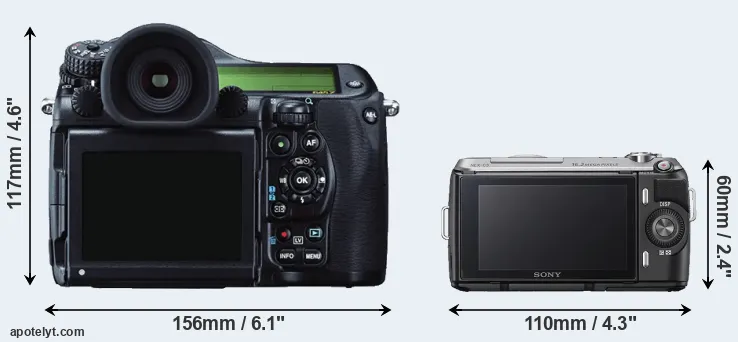 Comparison 645Z or NEX-C3 rear