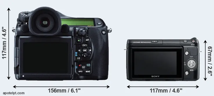 Comparison 645Z or NEX-F3 rear