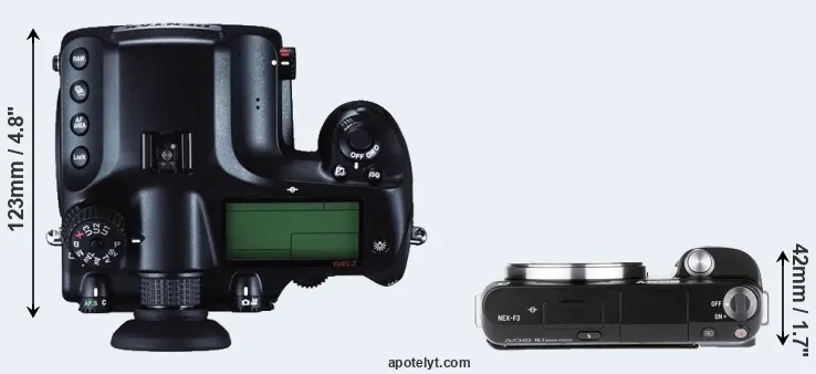 Compare 645Z versus NEX-F3 top