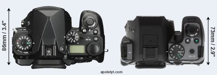 Compare K-1 II versus K-S2 top