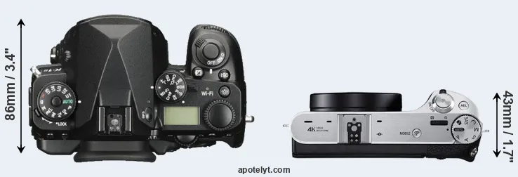 Compare K-1 II versus NX500 top