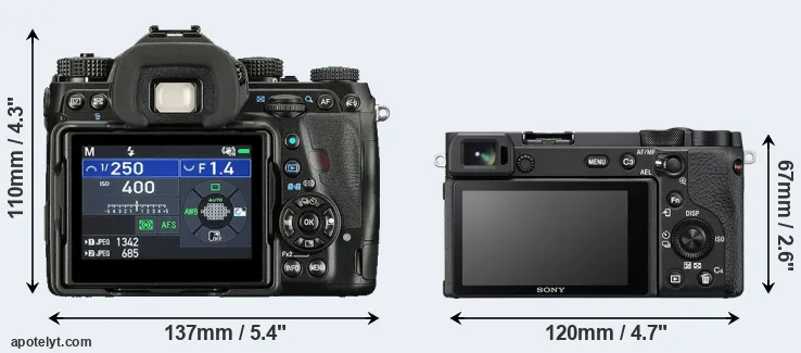 Comparison K-1 II or A6600 rear