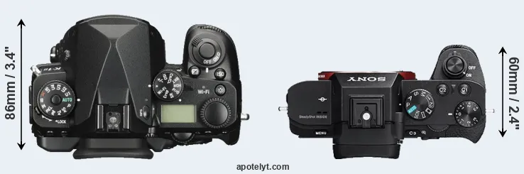 Compare K-1 II versus A7 II top