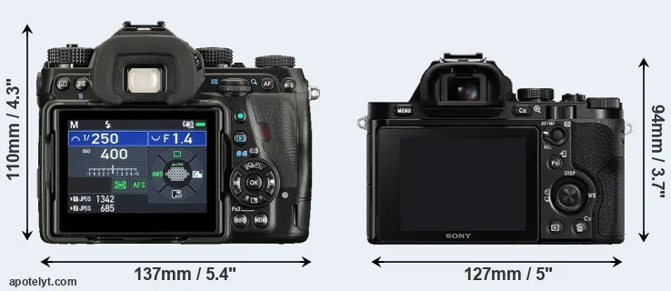 Comparison K-1 II or A7 rear