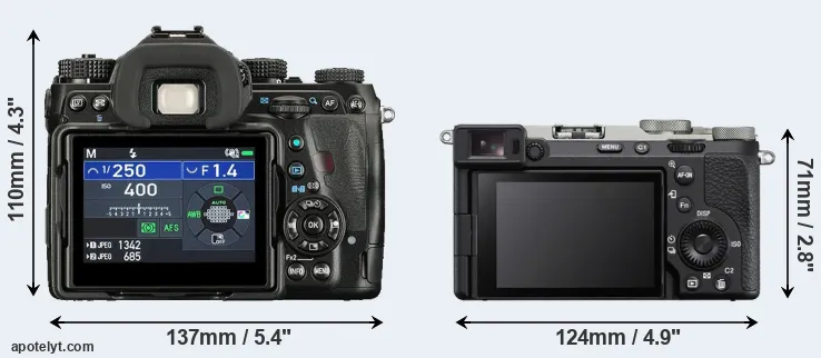Comparison K-1 II or A7C II rear