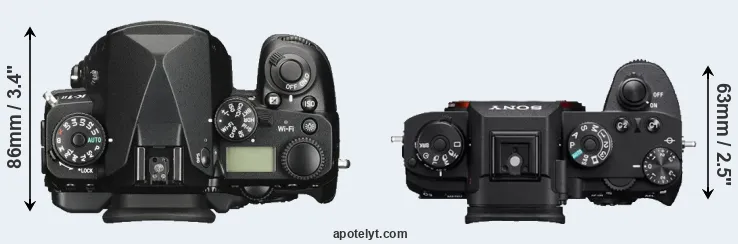 Compare K-1 II versus A9 top