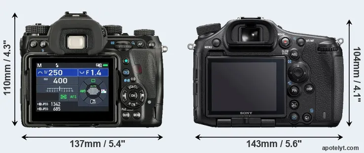 Comparison K-1 II or A99 II rear
