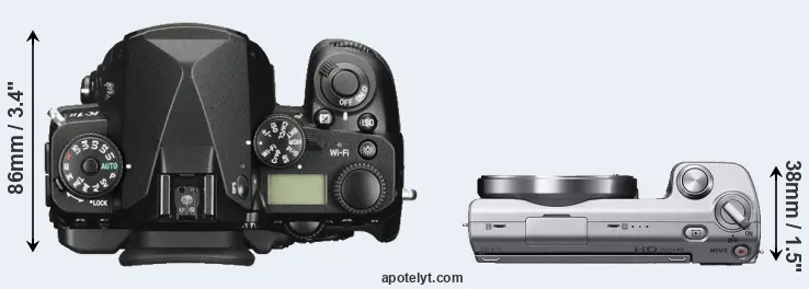 Compare K-1 II versus NEX-5 top