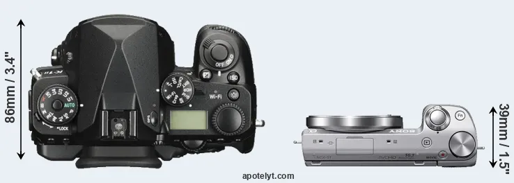 Compare K-1 II versus NEX-5T top
