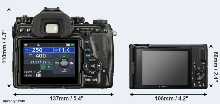 Comparison K-1 II or ZV-1F rear