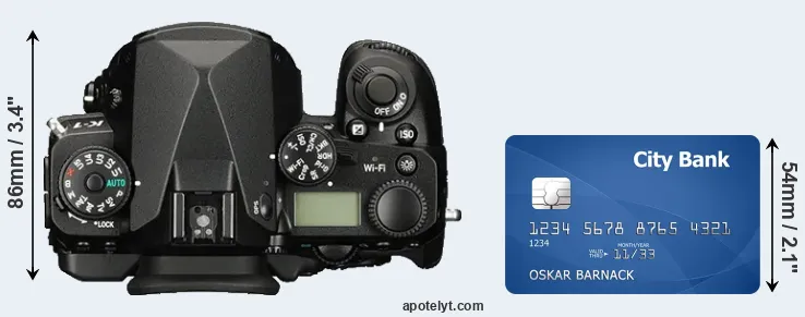 K-1 versus credit card top view