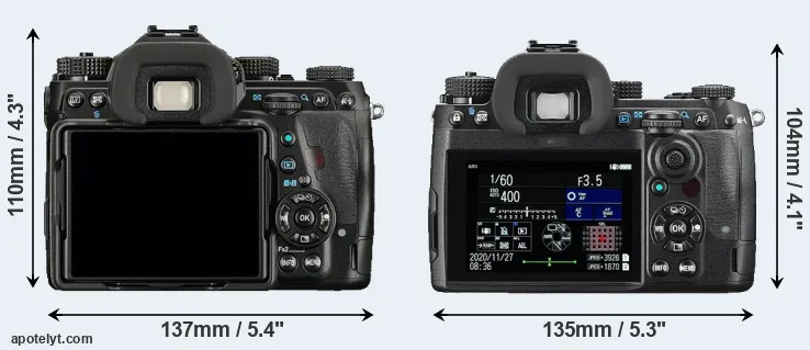 Comparison K-1 or K-3 III rear