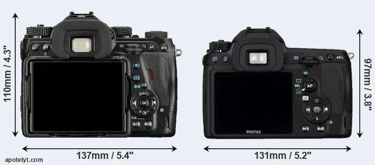 Comparison K-1 or K-5 rear