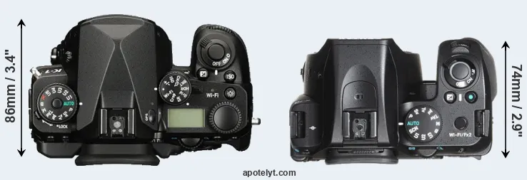 Compare K-1 versus K-70 top
