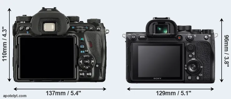 Comparison K-1 or A7R IV rear