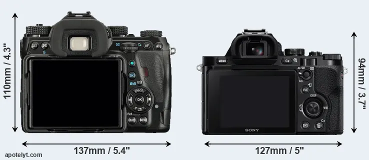 Comparison K-1 or A7R rear