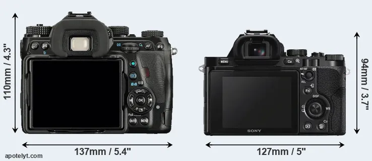 Comparison K-1 or A7S rear