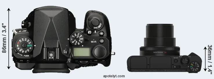 Compare K-1 versus HX90V top