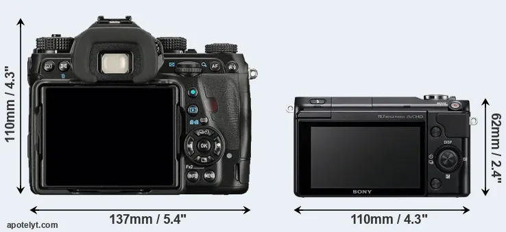 Comparison K-1 or NEX-3N rear