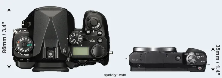 Compare K-1 versus NEX-3N top