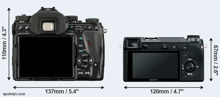 Comparison K-1 or NEX-6 rear