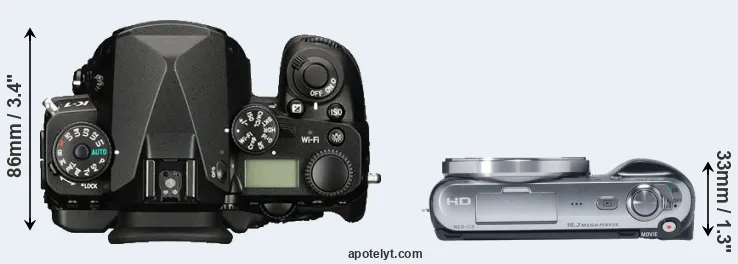 Compare K-1 versus NEX-C3 top