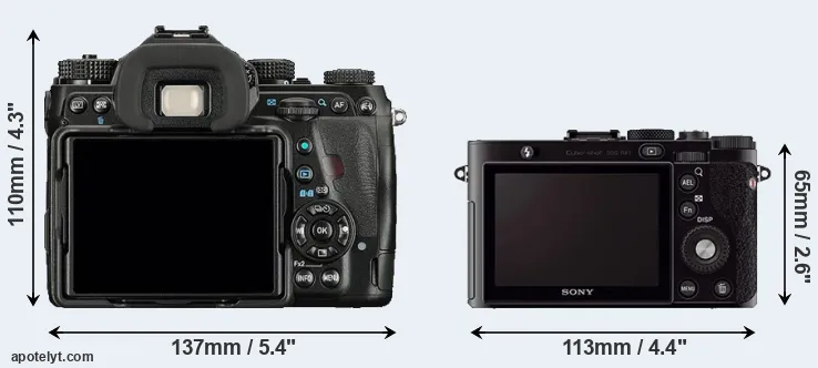 Comparison K-1 or RX1 rear