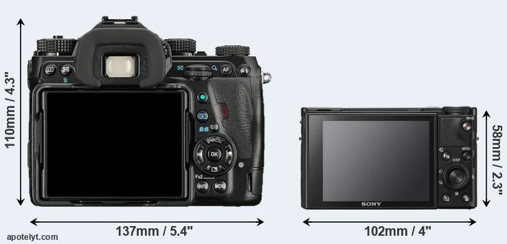 Comparison K-1 or RX100 VII rear