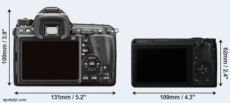 Comparison K-3 II or GR III rear