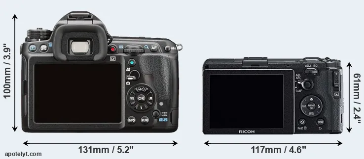 Comparison K-3 II or GR rear