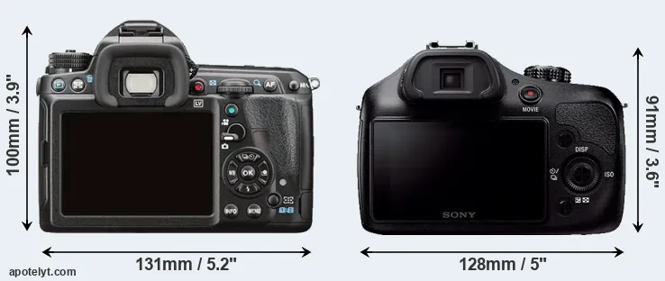 Comparison K-3 II or A3000 rear