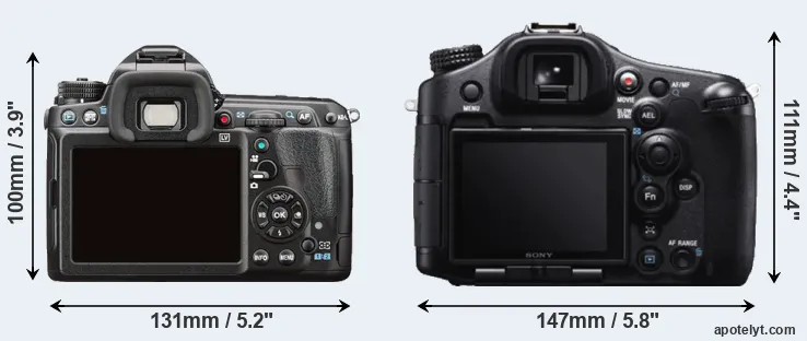 Comparison K-3 II or A99 rear