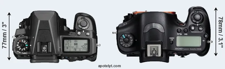 Compare K-3 II versus A99 top