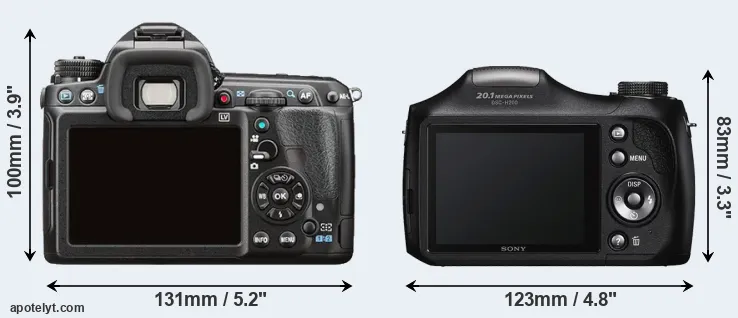 Comparison K-3 II or H200 rear