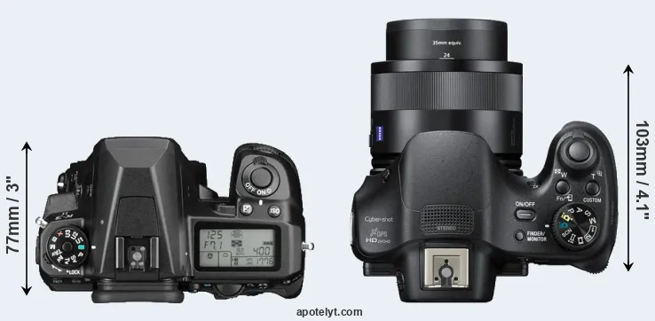 Compare K-3 II versus HX400V top