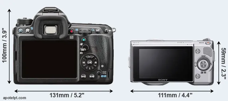 Comparison K-3 II or NEX-5 rear