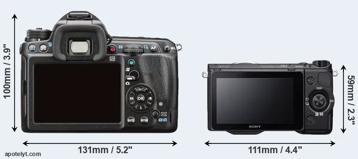 Comparison K-3 II or NEX-5R rear